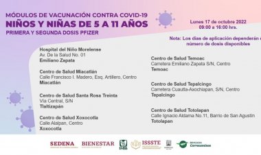 Nueva oportunidad de vacunar contra covid a niños de 5 a 11