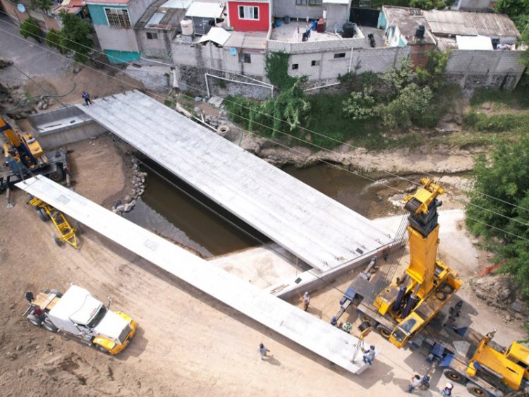 Reconstrucción del puente Los Sabinos avanza