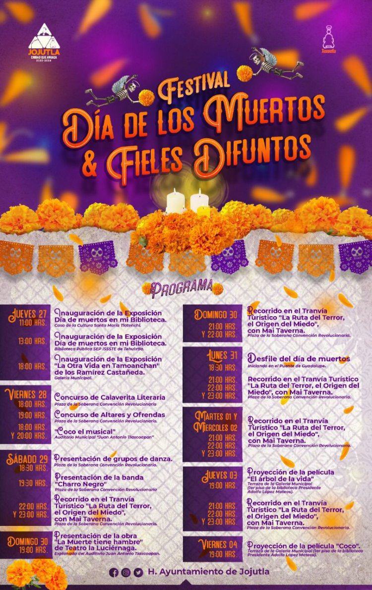 Festival de Día de Muertos en Jojutla, del 27 de octubre al 4 de noviembre