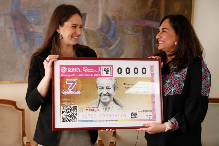 Gobierno de México celebra con billete de lotería a la escritora chilena Gabriela Mistral