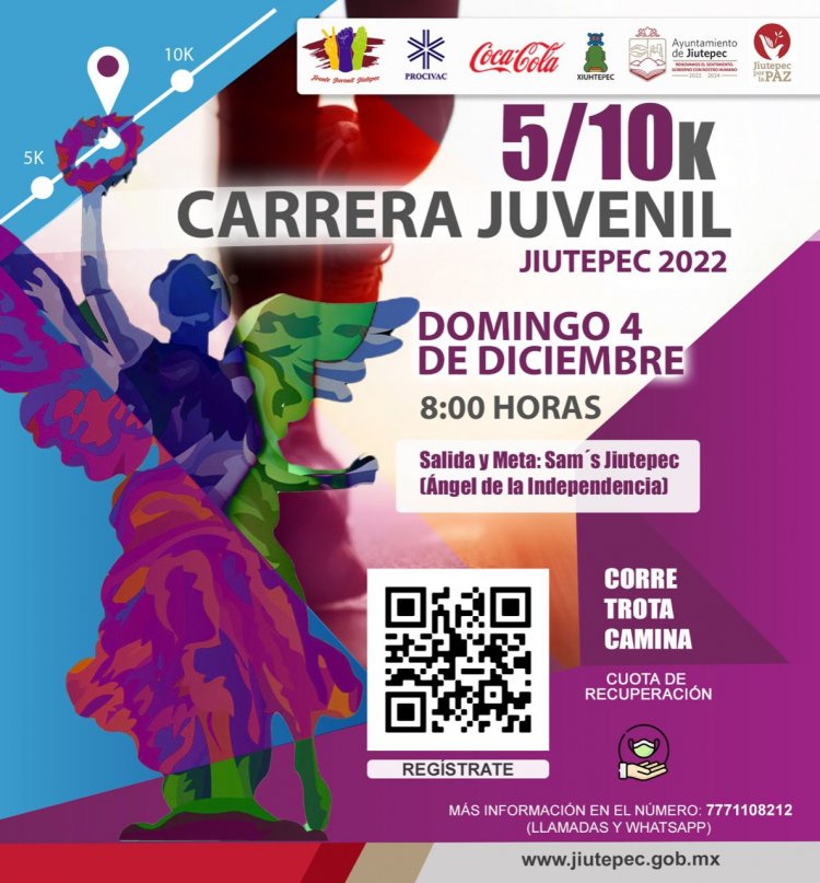 Anuncian la Carrera Juvenil Jiutepec 2022 para el próximo domingo 4 de diciembre