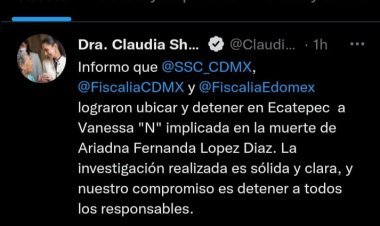 Detienen a Vanessa, primera implicada en muerte de Ariadna