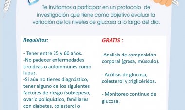 Iniciará la Facultad de Nutrición estudio sobre nivel de glucosa