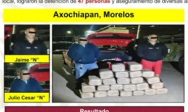 Sedena decomisó 80 kg de marihuana, un vehículo y detuvo a 2 en Axochiapan