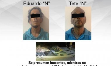 Este par fue sorprendido robando cable en Jiutepec