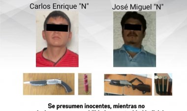 Por violar la ley federal de armas fueron detenidos estos 2 sujetos