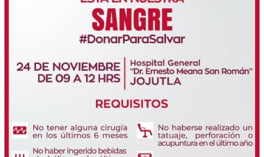 Se buscan donadores de sangre en el hospital general de Jojutla
