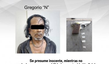 En Xoxocotla, fue sorprendido por la Policía con un arma prohibida