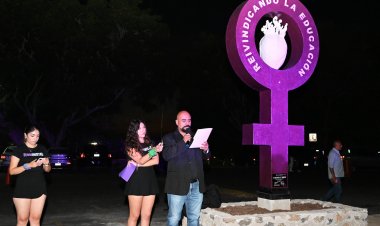 Inauguran monumento feminista en la UAEM