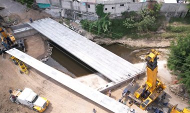 Concluyó reconstrucción del puente "Los Sabinos"
