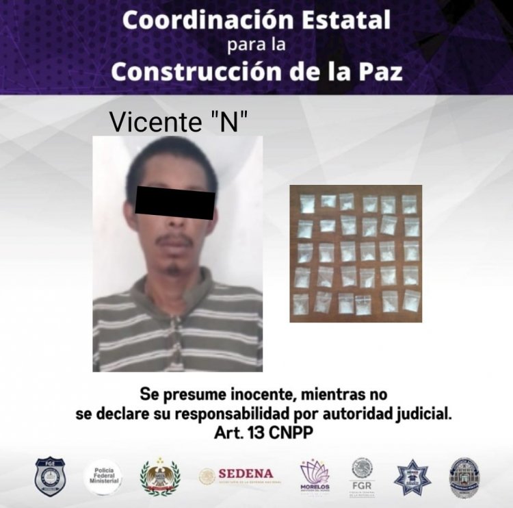 Detuvieron a Vicente en Yautepec cuando portaba supuesta droga