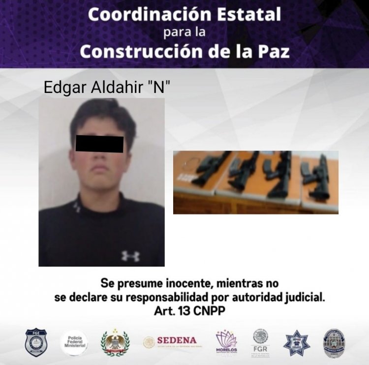 Lo detectaron en Cuernavaca con un arma y presunta droga