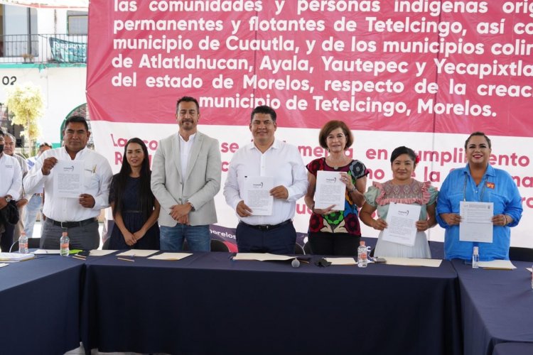 Se firma protocolo para consulta sobre el municipio de Tetelcingo