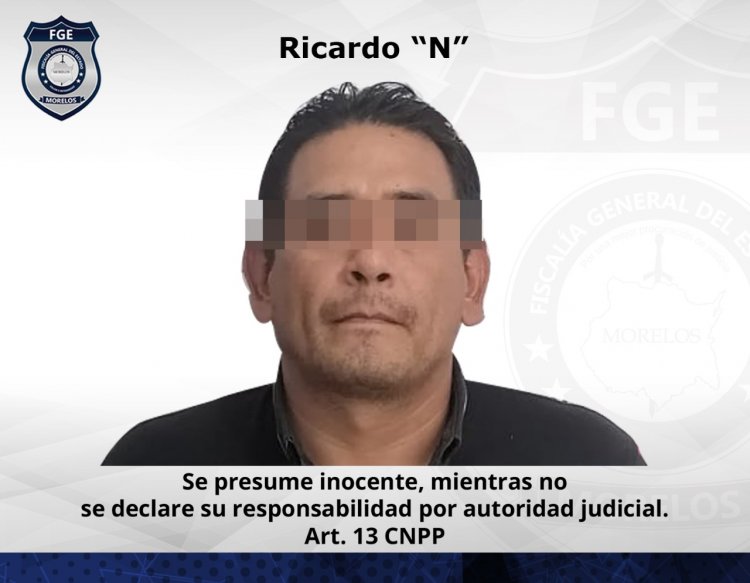 Ricardo es el presunto feminicida de una mujer de Ayala; fue detenido
