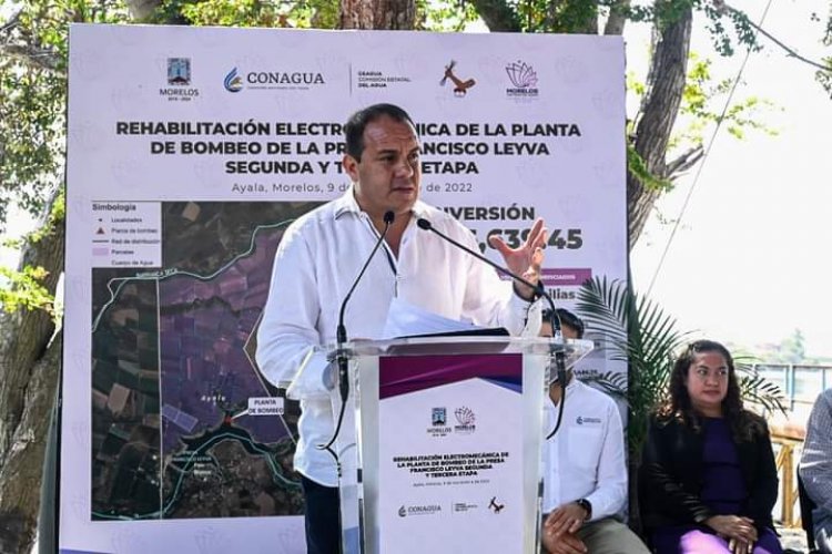Entrega Cuauhtémoc Blanco rehabilitación de la planta de bombeo
