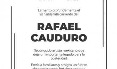 Lamenta gobierno de Morelos fallecimiento del artista mexicano Rafael Cauduro