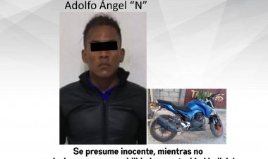 Traía una moto Italika robada en Jiutepec; quedó detenido