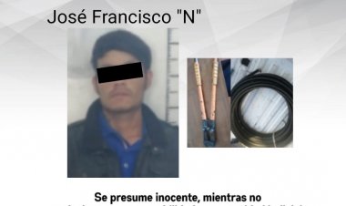 Lo pescaron cortando cable de una empresa en Yautepec