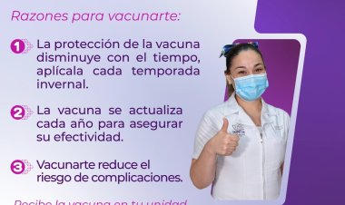 Continúan disponibles vacunas contra influenza para menores