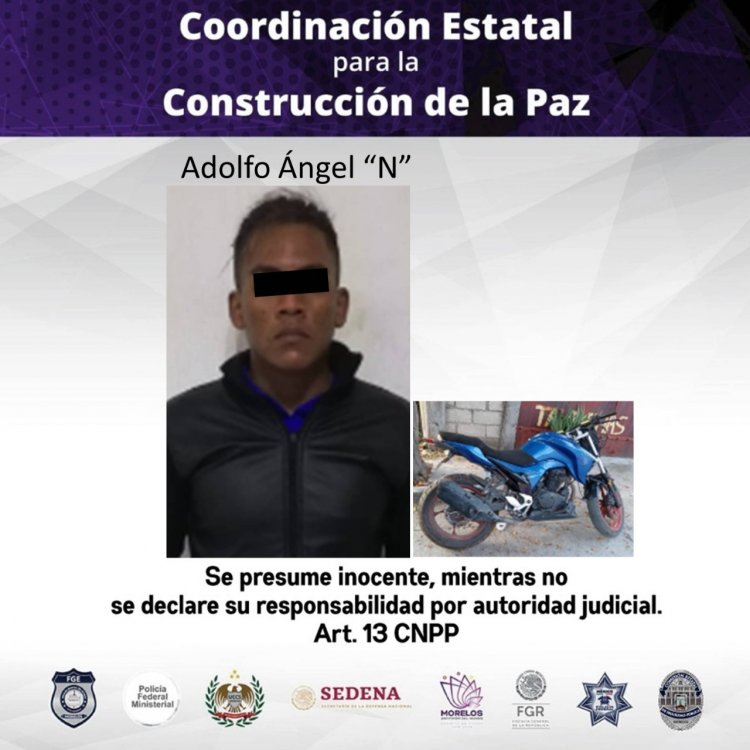 Traía una moto Italika robada en Jiutepec; quedó detenido