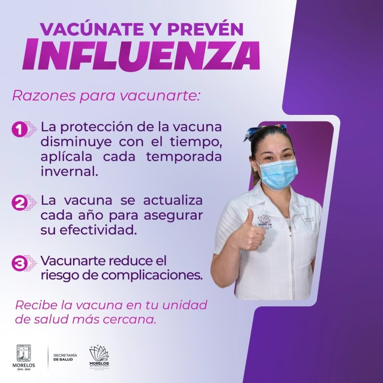 Continúan disponibles vacunas contra influenza para menores