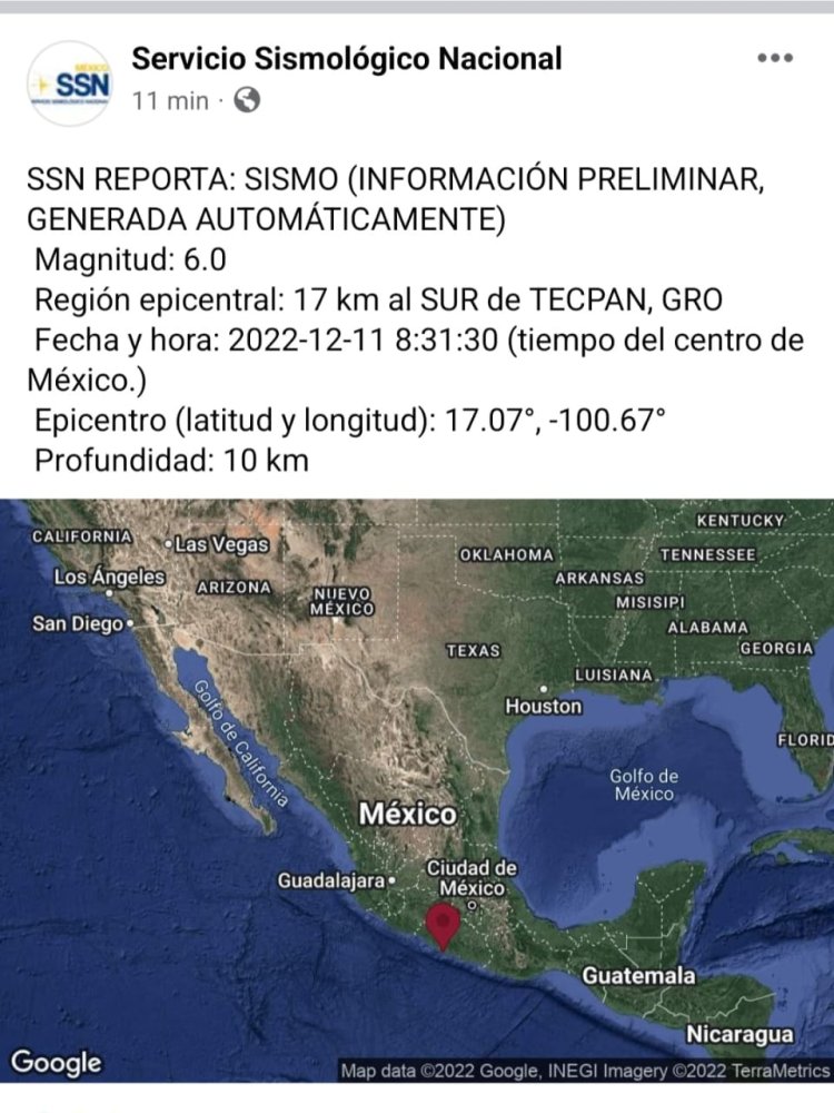 Saldo blanco en Morelos por sismo