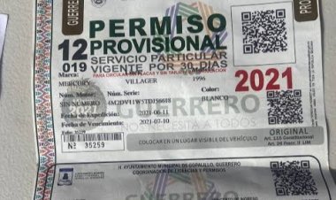 Hay vía libre para circular con permisos de Guerrero