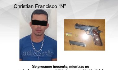 Lo pescaron con pistola prohibida en Tepalcingo