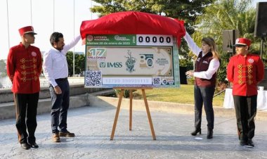 Se presentó hoy billete de lotería por 80 años del IMSS