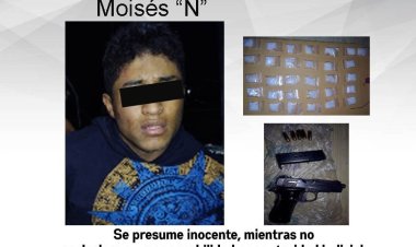 El joven Moisés traía arma y drogas prohibidas en Zapata, acusan policías