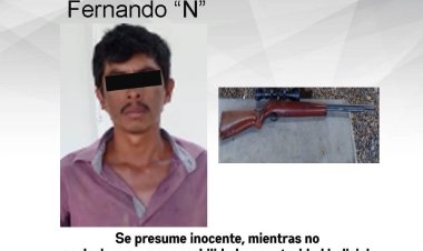 Sorprendieron en Zacatepec a Fernando con arma prohibida