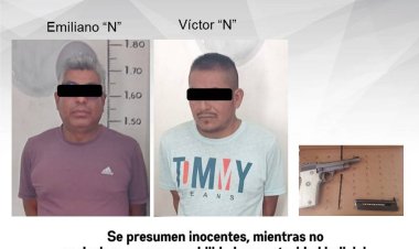 Por violación a la ley de armas, atraparon a este par en Cuautla