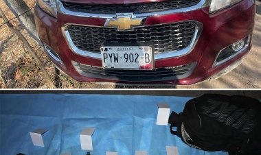 Aseguran vehículo con droga en el municipio de Amacuzac
