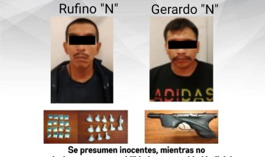 Con presuntas droga y arma prohibida, atrapan a este par