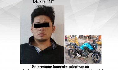 Traía en Jiutepec Moto que no era suya y fue detenido