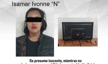 La joven Isamar,  acusada de un robo en Cuernavaca