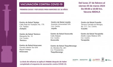 Nuevo exhorto a adultos y menores a protegerse contra covid con vacuna