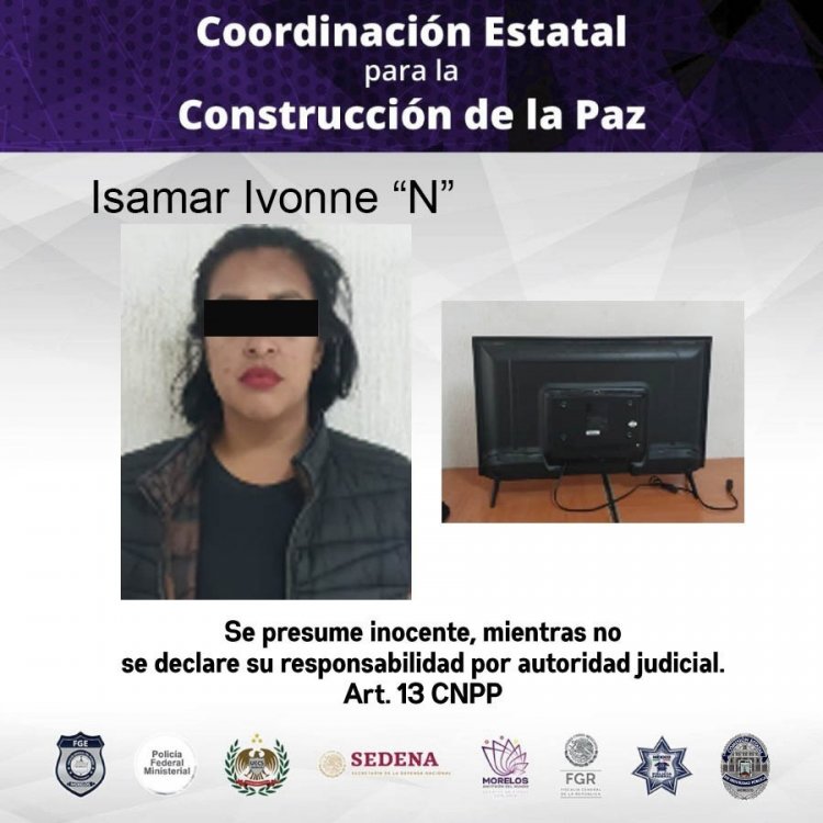 La joven Isamar,  acusada de un robo en Cuernavaca