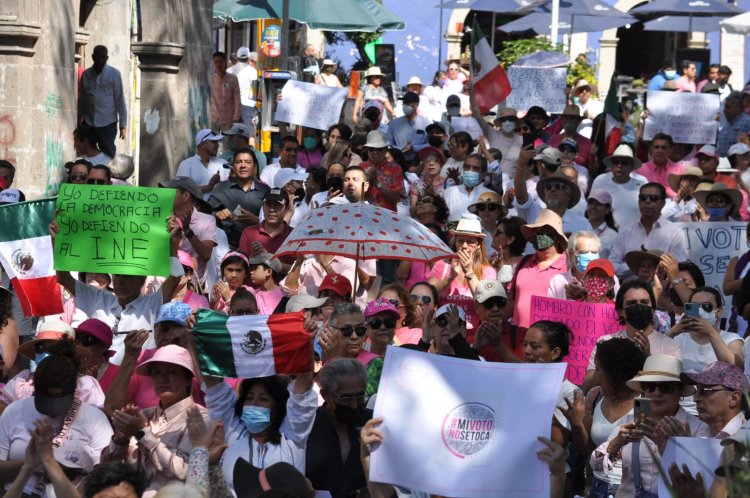También en Morelos se marchó  en supuesta defensa del voto