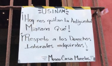 Trabajadores del INAH se dicen afectados y laboran en protesta