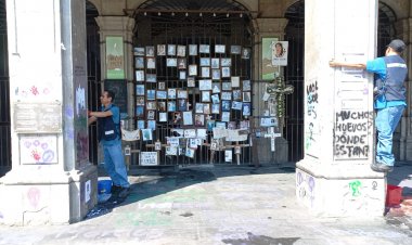 Limpian destrozos del "Bloque Negro" de mujeres