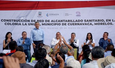 Inició construcción de red sanitario  en colonia la Unión en Cuernavaca