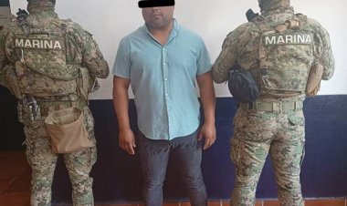 Con apoyo de la Marina, se detuvo a un presunto extorsionador