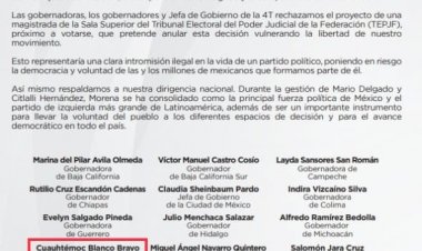 Cuauhtémoc Blanco y homólogos respaldan a Mario Delgado