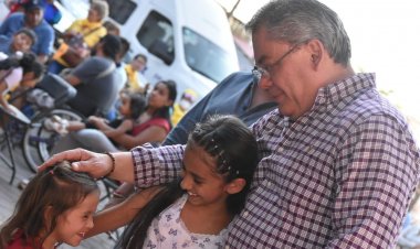Encabeza edil Rafael Reyes, celebración  para la infancia en situación vulnerable