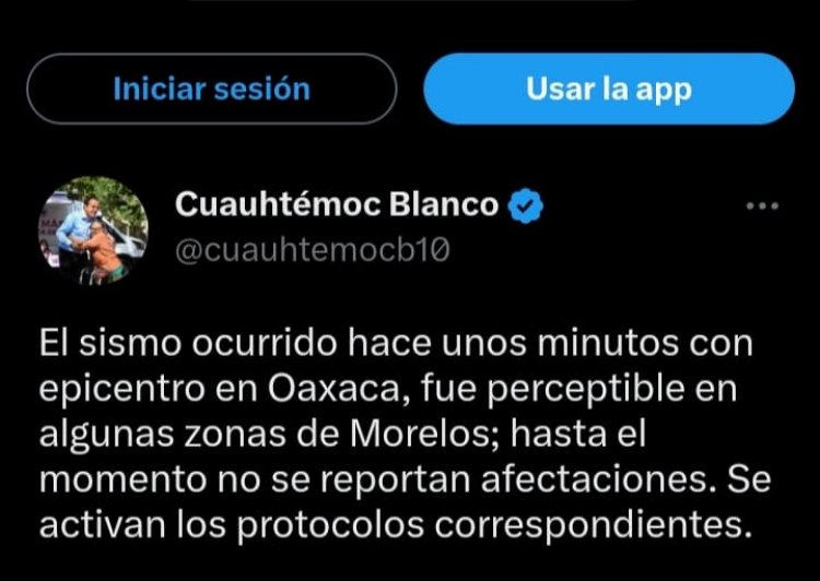 Confirma el gobernador que no hay daños en Morelos tras sismo