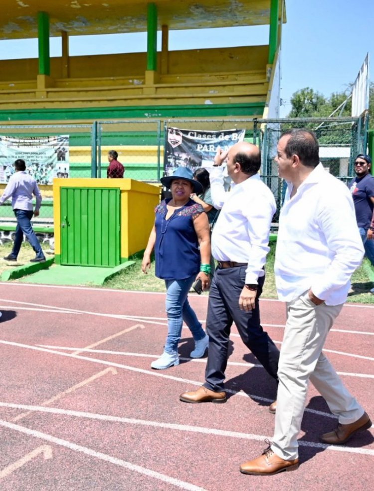 Acuerdan el gobernador y el edil de Cuautla rehabilitar unidad deportiva