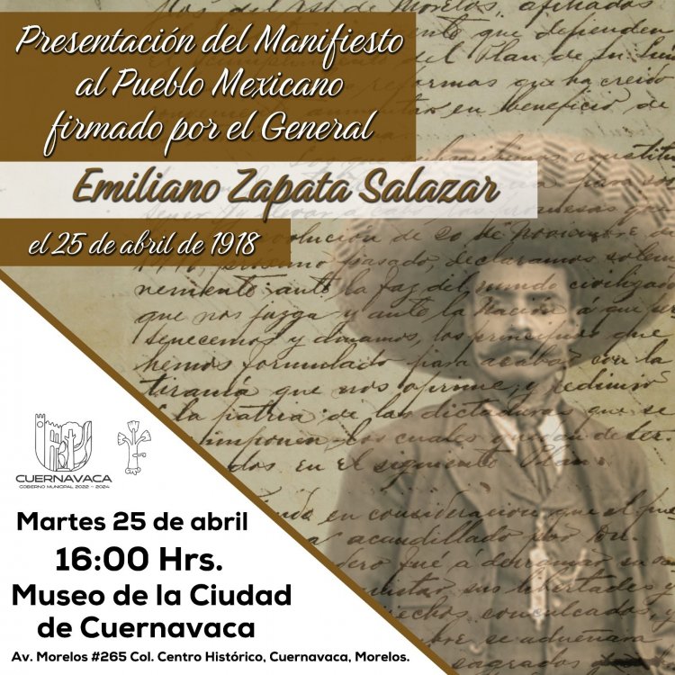 Hoy a las 16: horas, presentará el gobierno de Cuernavaca, el “Manifiesto al Pueblo Mexicano”