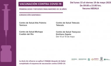 No se detiene la vacunación contra covid-19 para adultos