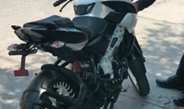 Una motocicleta Pulsar robada,recuperada por policías en el municipio de Jantetelco